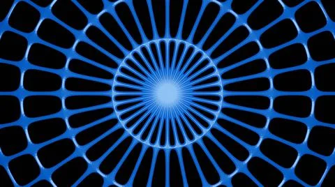 Abstract of a spiderweb fractal art pattern isolated on a dark background Stock Illustration