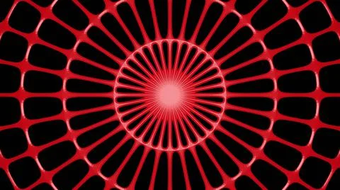 Abstract of a spiderweb fractal art pattern isolated on a dark background Stock Illustration