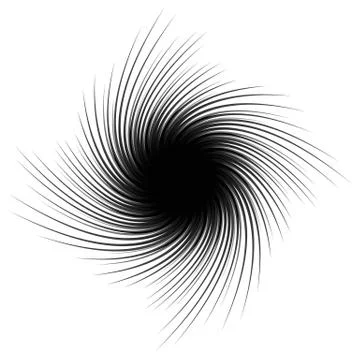 Abstract spiky shape with rotating distortion effect Stock Illustration