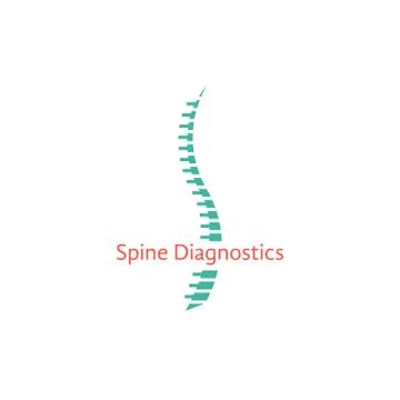 Abstract spine diagnostics icon Stock Illustration