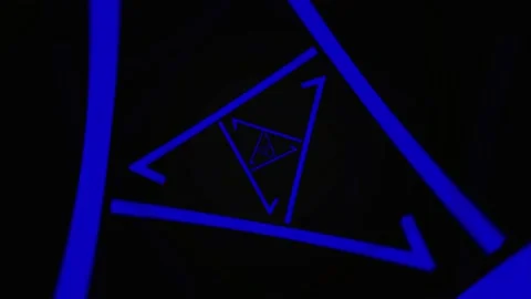 Abstract Spinning Blue Triangles Looping Animated Transition Background Stock Footage 138747868