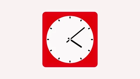 Abstract spinning clock icon animation Stockbeeldmateriaal 336977619
