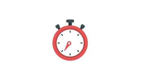 Abstract spinning clock icon animation.Clock icon flat style and 24 hours t.. Video stock 312004945
