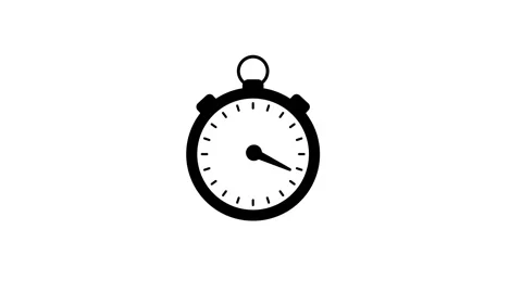 Abstract spinning clock icon animation.Clock icon flat style and 24 hours t.. Stock Footage 312004965
