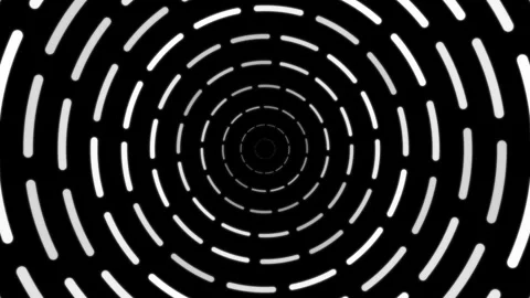 Abstract spinning concentric circles motion background Stock Footage 346157236