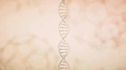 Abstract spinning glass dna double helix structure on bright beige backgrou.. Stock Footage 332391222