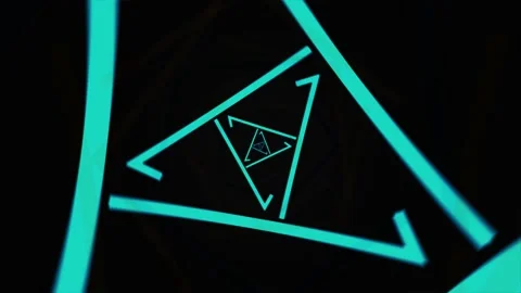 Abstract Spinning Light Blue Triangles Looping Animated Transition Background Stock Footage 138747873