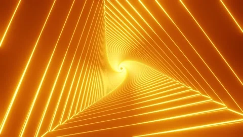 Abstract Spinning Orange Triangles Seamless Loop Animation, Satisfying VJ Loop Video stock 166233441