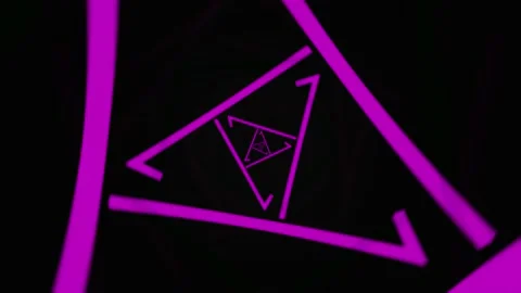 Abstract Spinning Purple Triangles Looping Animated Transition Background Stock Footage 138747874