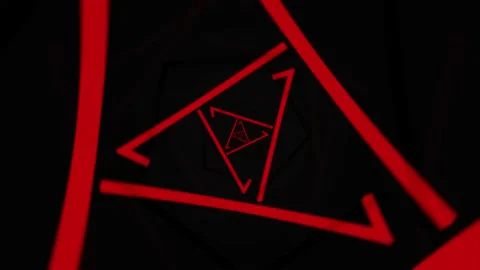 Abstract Spinning Red Triangles Looping Animated Transition Background Stock Footage 138747914