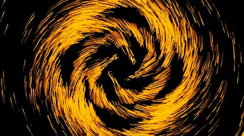 Abstract spinning space objects with starry tails. Design. Colorful cosmic Illustrazione stock