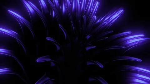 Abstract spinning spherical object with many scales on a black background Stock Illustration