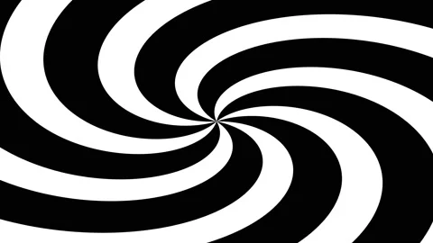 Abstract spinning spiral background, black and white animation Stock Footage 142610451