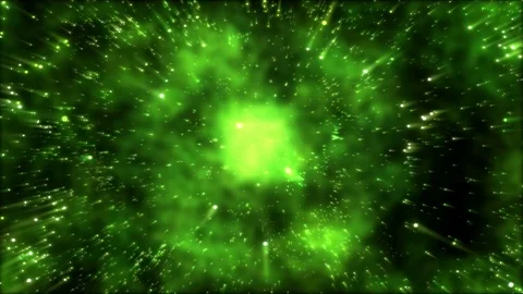Abstract Spinning Star Sphere Animation - Loop Green Stock Footage 82948822