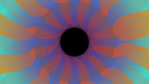 Abstract spinning tunnel motion graphic background 4K Stock Footage 346158240