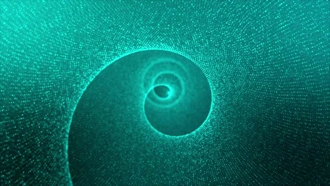 Abstract spinning twirl blue dots background. Abstract futuristic technolog.. Stock Footage 290849463