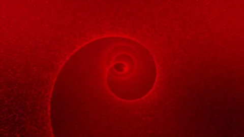 Abstract spinning twirl red dots background. Abstract futuristic technology.. Stock Footage 290849356