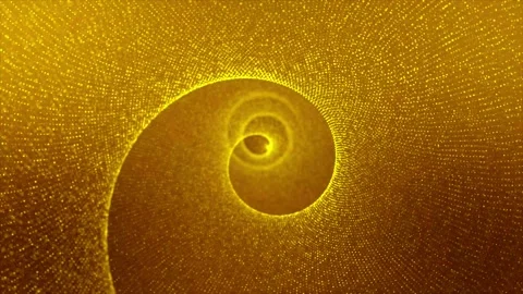 Abstract spinning twirl yellow dots background. Abstract futuristic technol.. Stock Footage 290849465