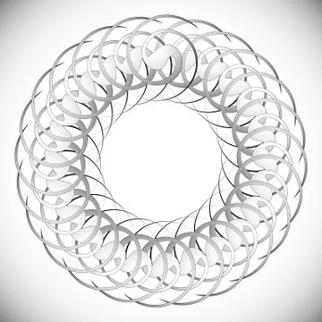 Abstract spinning, twirling graphics with rotating shapes. Spiraling, swirlin Stock Illustration