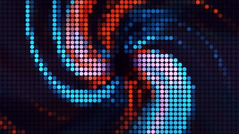 Abstract spinning vortex background, seamless loop. Motion. Screen of rows of Stock Footage 164224550