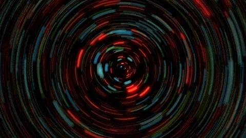 Abstract spinning vortex of colorful light streaks, creating hypnotic and 스톡 동영상 295169192