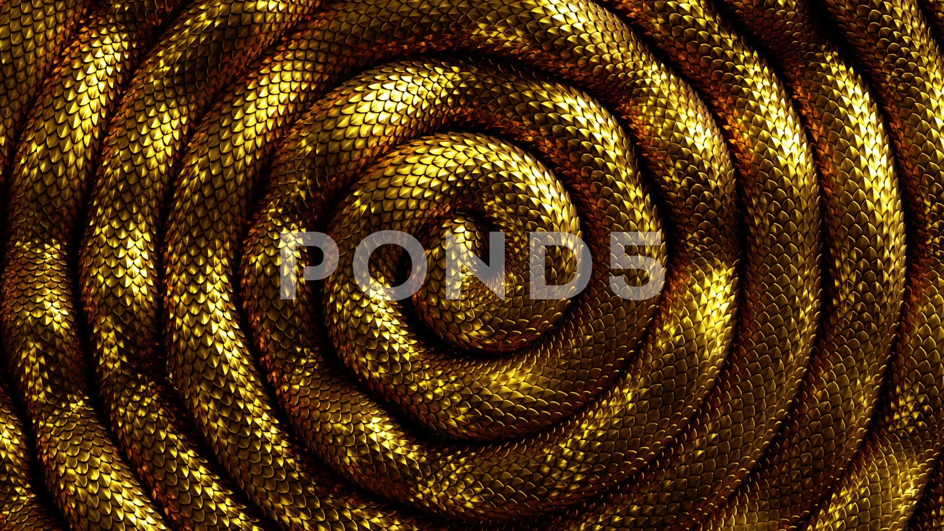 Brown Background Highlighted By 3d Spiral Bands In Shiny Bluish