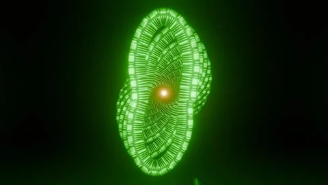 Abstract Spiral 4K VJ Loop - Hypnotic Motion Background Green Stock Footage 302065215