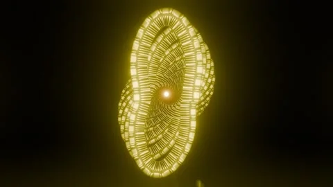 Abstract Spiral 4K VJ Loop - Hypnotic Motion Background Yellow Stock Footage 302065264