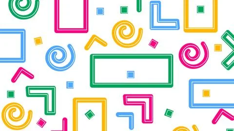 Abstract spiral and rectangle background Stockillustratie