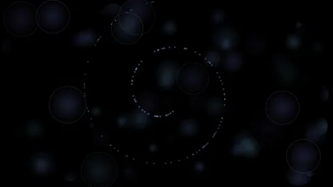 Abstract Spiral Animation of Glowing Light Particles on Dark Background Video stock 339925093
