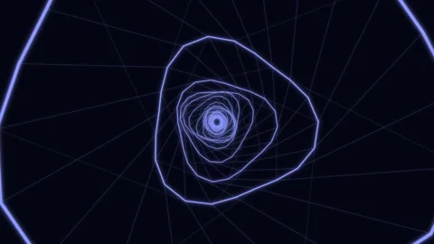Abstract spiral animation with glowing lines in dark background Stock Footage 336995332