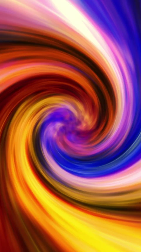 Abstract spiral animation. Swirling vortex in orange and purple colors. Looped Stock Footage 307219058