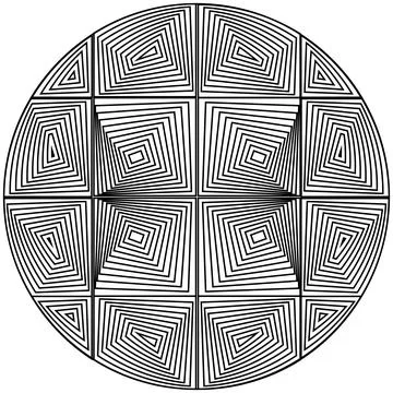 Abstract spiral art with rounded shape. Stock Illustration