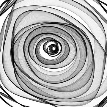 Abstract spiral background Abstract generated graphic black spiral pattern... Foto stock