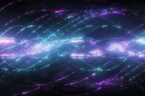 Abstract spiral background with particles. Rotation tech energy and flare dyn Stock Illustration