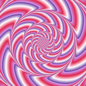 Abstract spiral background in red, violet and white Stock Illustration
