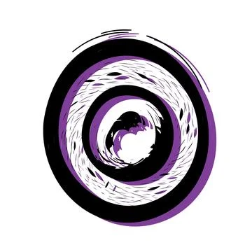 Abstract Spiral Circle Design. Concept of motion, energy, and infinity. Stock Illustration