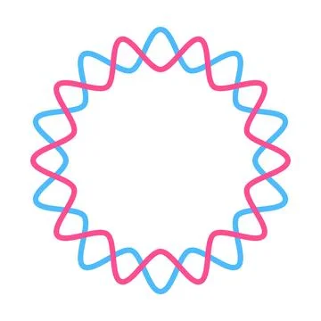 Abstract Spiral Circle Frame Vector Illustration Decorative Round Border Ge.. Stock Illustration