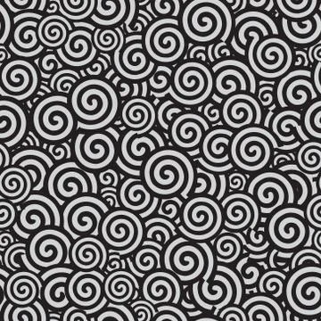 Abstract spiral circle seamless background - Vector illustration Stock Illustration