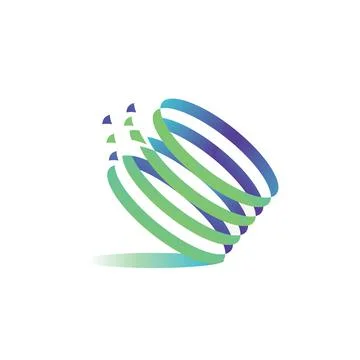 Abstract spiral, Circle Swoosh stack Logo 스톡 일러스트