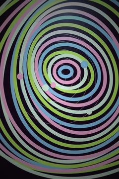 Abstract Spiral with Circular Elements Illustrazione stock