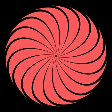 Abstract Spiral Circular Radial Pattern Vector Design Stock Illustration