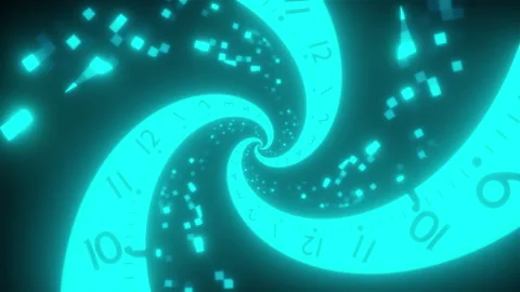 Abstract spiral clock Video stock 259525903