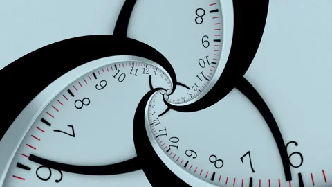 Abstract spiral clock Video stock 259526573
