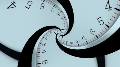Abstract spiral clock Stock Illustration