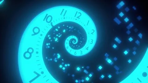 Abstract spiral clock Stock Illustration