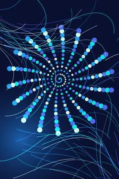 Abstract Spiral Data Visualization Stock Illustration