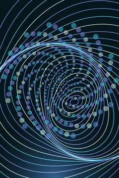 Abstract Spiral Data Visualization Stock Illustration