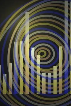 Abstract Spiral Data Visualization Stockfoto's