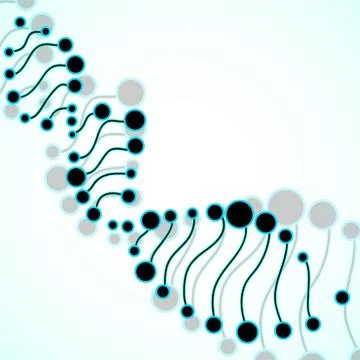 Abstract spiral of DNA Stock Illustration